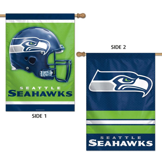 Bandera vertical de los Seattle Seahawks de 2 lados, 28" x 40"