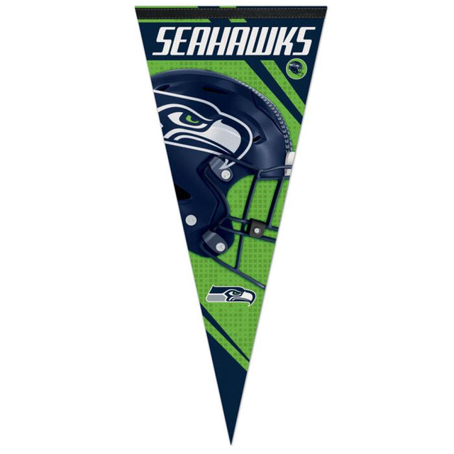 Banderín premium de rayas verticales de los Seattle Seahawks de 17" x 40"