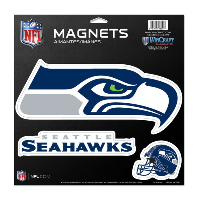 Imán de vinilo de los Seattle Seahawks de 11" x 11"