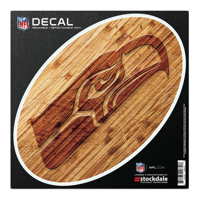 Adhesivo para todo tipo de superficies de madera de los Seattle Seahawks, 6" x 6"