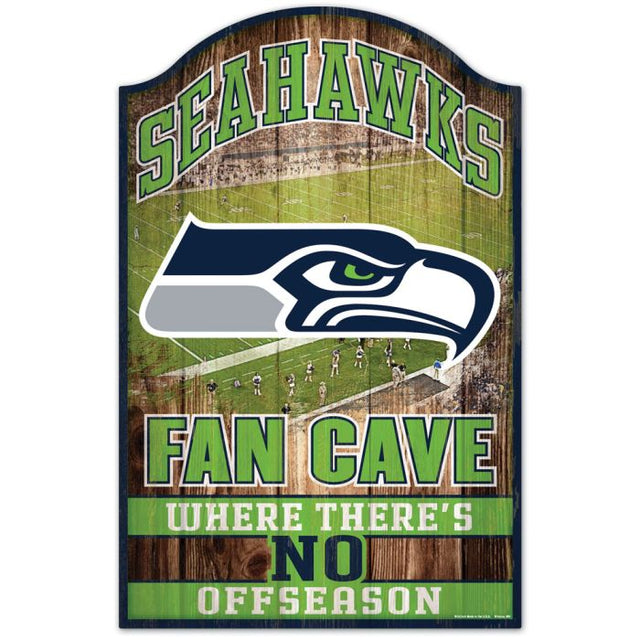 Letrero de madera de los Seattle Seahawks, 11" x 17", 1/4" de grosor