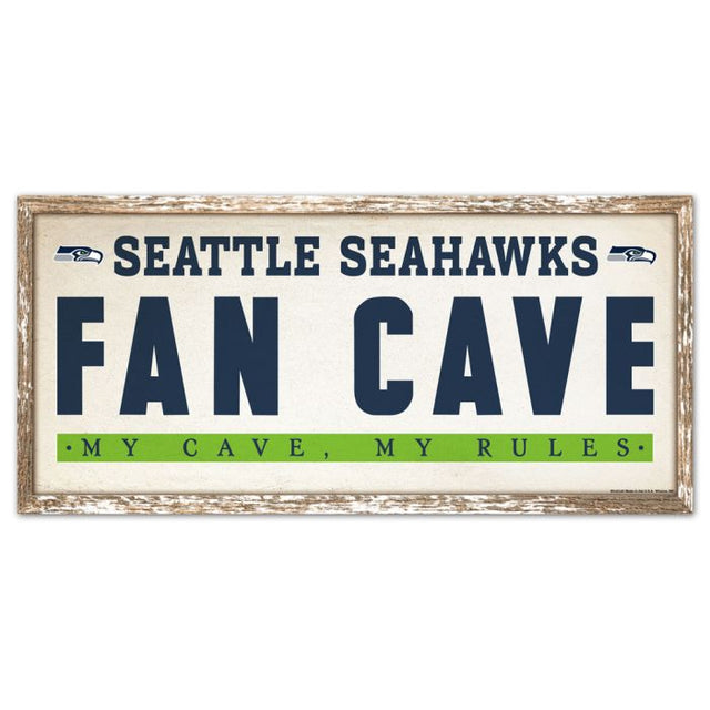 Letrero de madera de los Seattle Seahawks de 8" x 17"