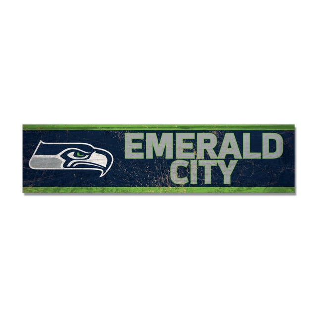 Seattle Seahawks Wooden Magnet 1.5" X 6"