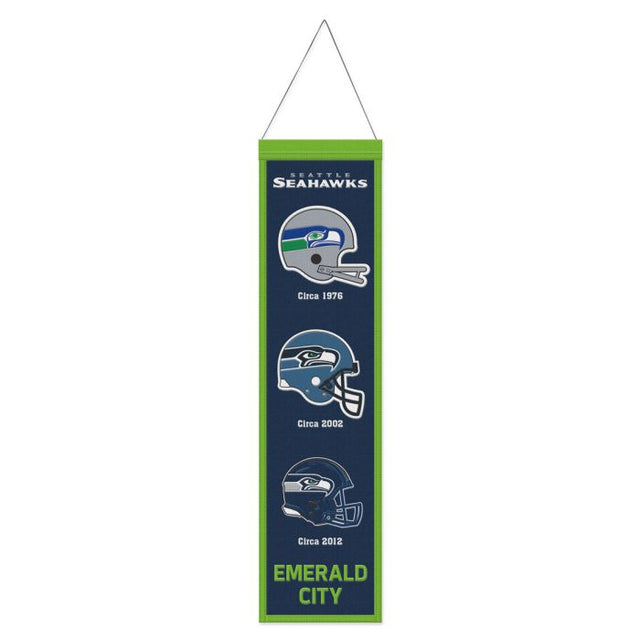 Estandarte de lana de los Seattle Seahawks de 20 x 81 cm