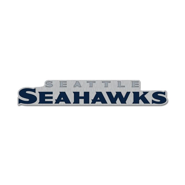 Tarjeta de joyería con pin esmaltado de colección con la marca denominativa de los Seattle Seahawks