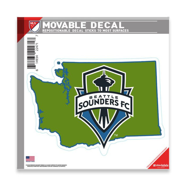 Adhesivo para todo tipo de superficies de los Seattle Sounders, 6" x 6"