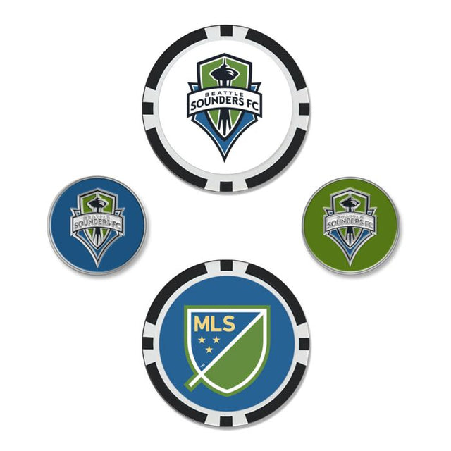 Juego de cuatro marcadores de pelota de los Seattle Sounders