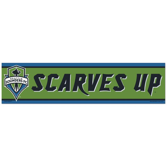 Tira de parachoques de los Seattle Sounders de 3" x 12"