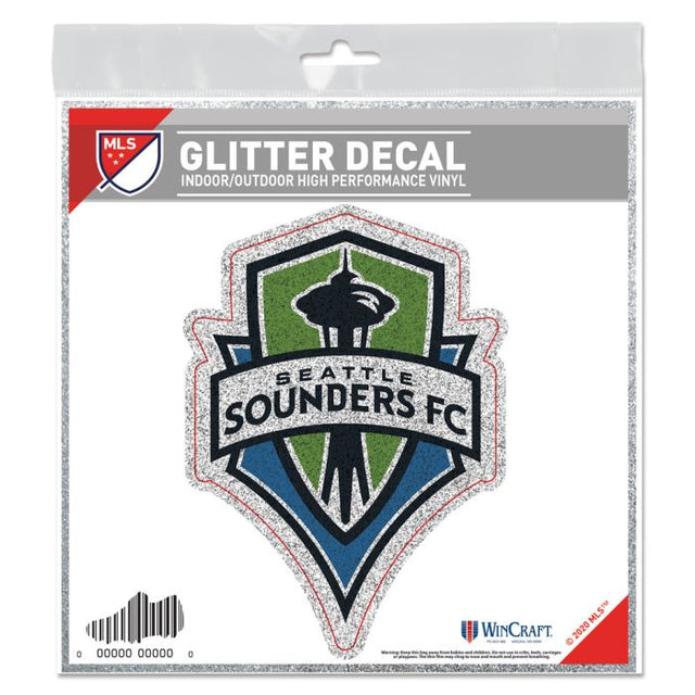 Calcomanía con brillantina de los Seattle Sounders de 6" x 6"