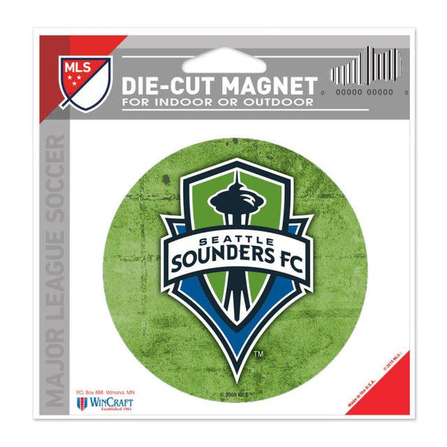 Imán troquelado de los Seattle Sounders de 4,5" x 6"