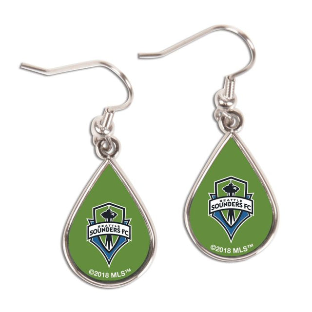 Pendientes de Seattle Sounders con forma de lágrima