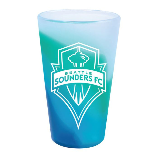 Vaso de pinta de silicona de 16 oz con el logo de Seattle Sounders