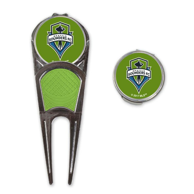 Combo de herramienta/marcador de golf/clip en forma de H de Seattle Sounders*