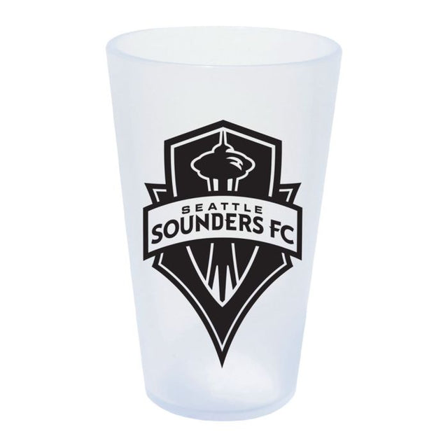 Vaso de pinta de silicona de 16 oz con forma de carámbano de los Seattle Sounders