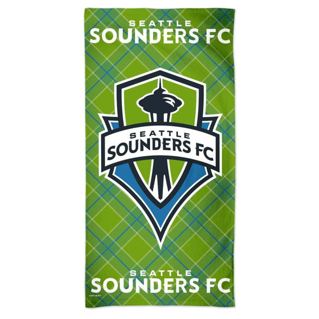 Toalla de playa Spectra con el logotipo de Seattle Sounders de 30" x 60"