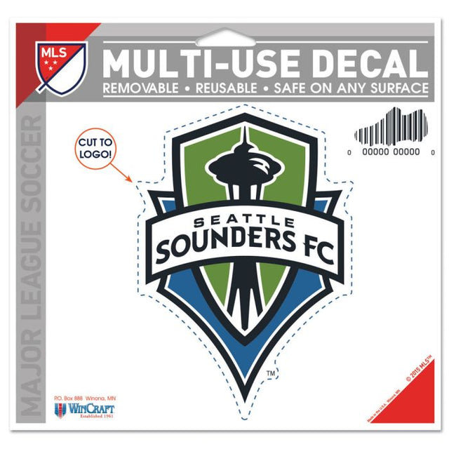 Calcomanía multiusos de Seattle Sounders: cortada con el logotipo de 5" x 6"