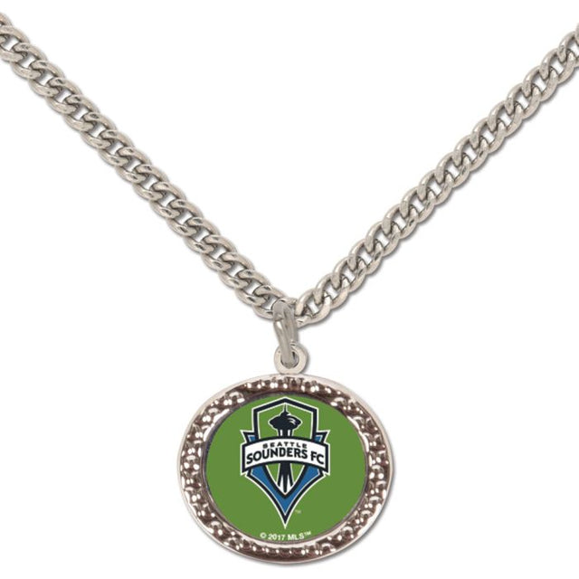 Collar de Seattle Sounders con tarjeta de joyería con dije