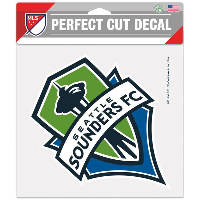 Calcomanía de color de corte perfecto de Seattle Sounders de 8" x 8"