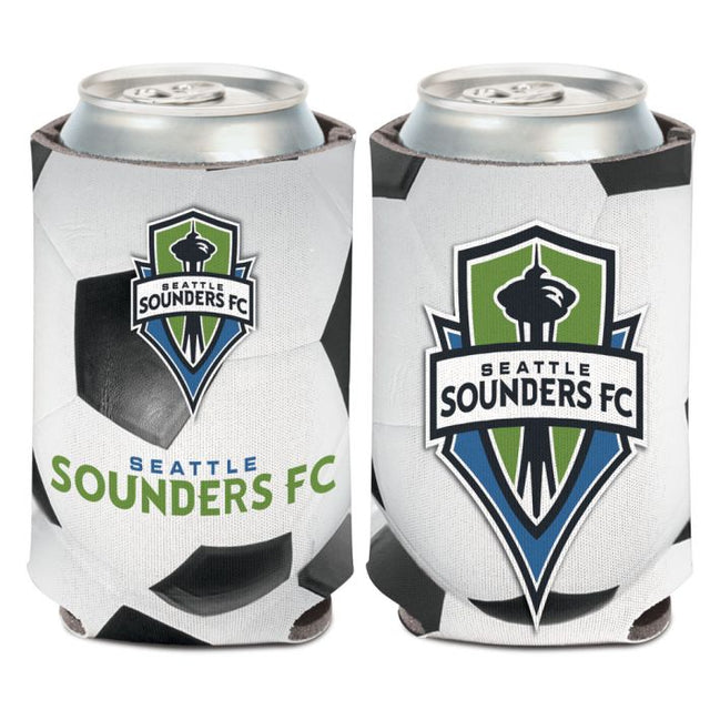 Enfriador de lata con forma de balón de fútbol de los Seattle Sounders, 12 oz.