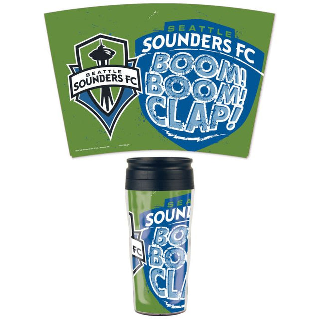 Taza de viaje Seattle Sounders Contour de 16 oz.