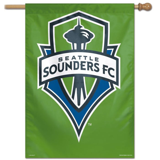 Bandera vertical de los Seattle Sounders de 28" x 40"