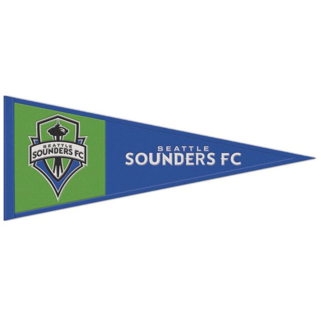 Banderín de lana de los Seattle Sounders de 13" x 32"