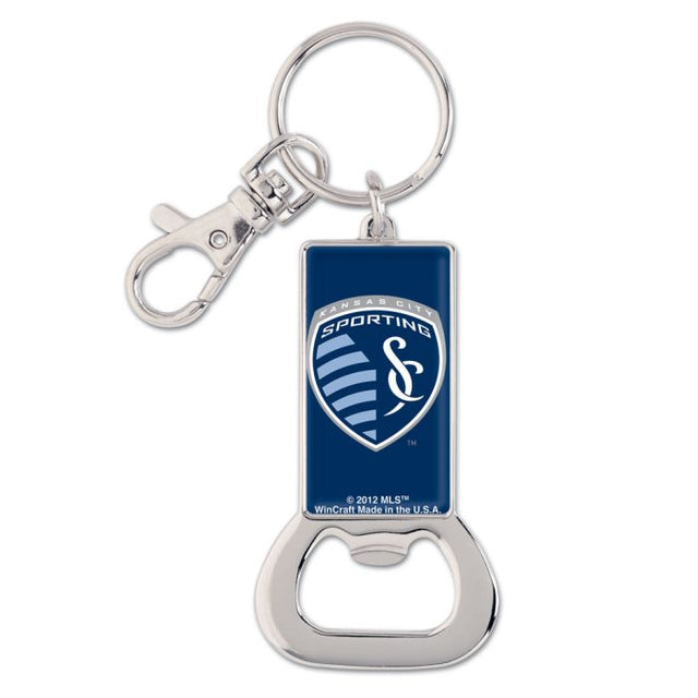 Llavero con abrebotellas rectangular del Sporting Kansas City