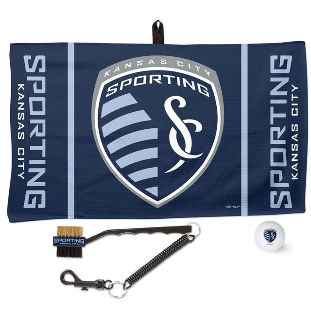 Juego de toallas de golf con diseño de gofres con el logotipo y la marca denominativa de Sporting Kansas City