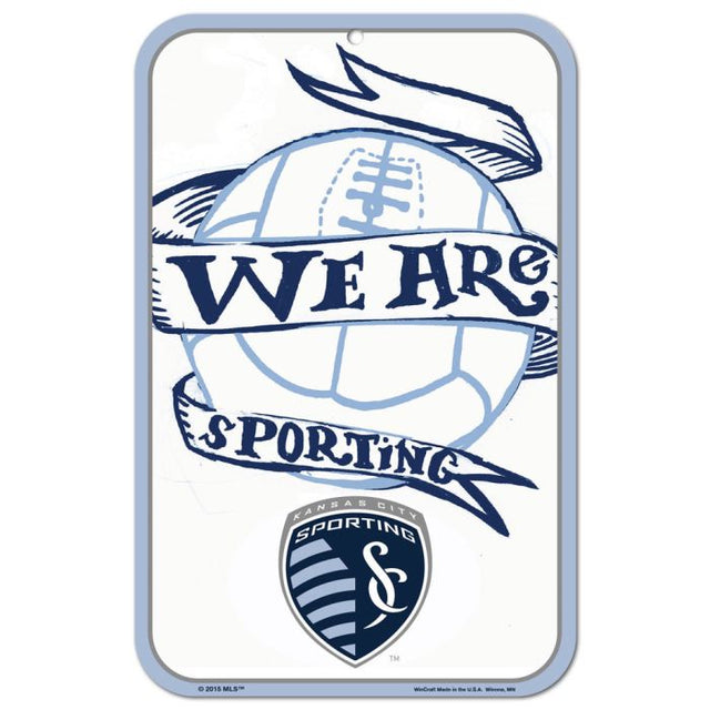 Letrero de plástico de Sporting Kansas City de 11" x 17"