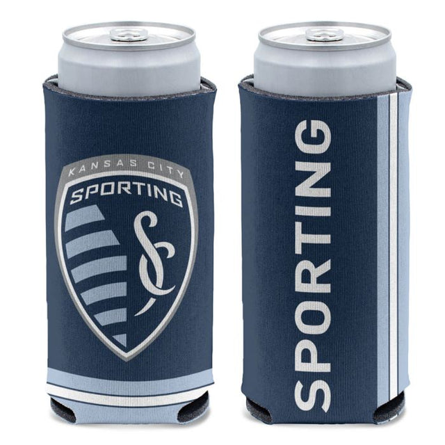 Enfriador de latas delgado de 12 oz con el logotipo de Sporting Kansas City Primary