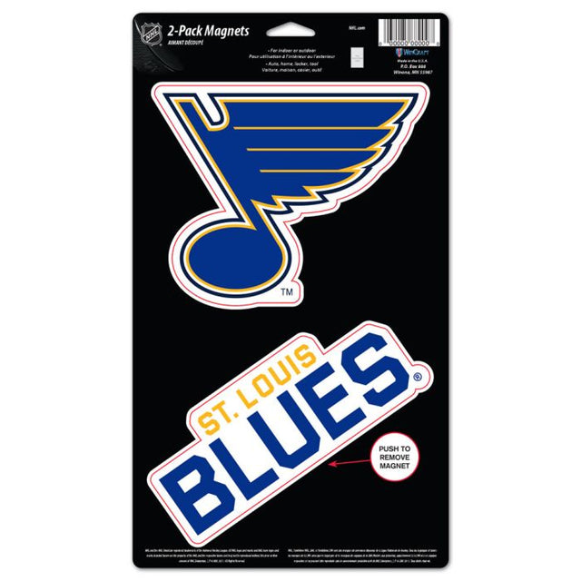 Paquete de 2 imanes de St. Louis Blues de 5" x 9"