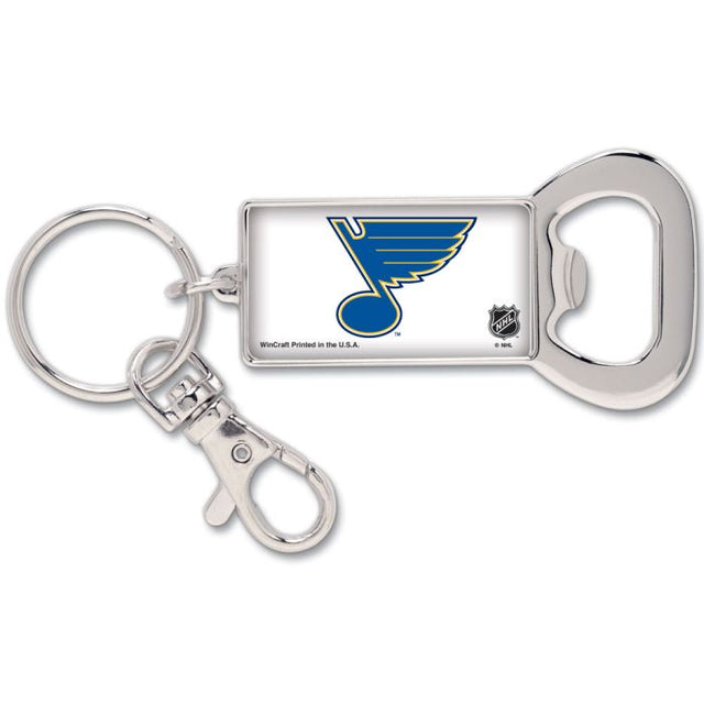 Llavero con abrebotellas rectangular de St. Louis Blues