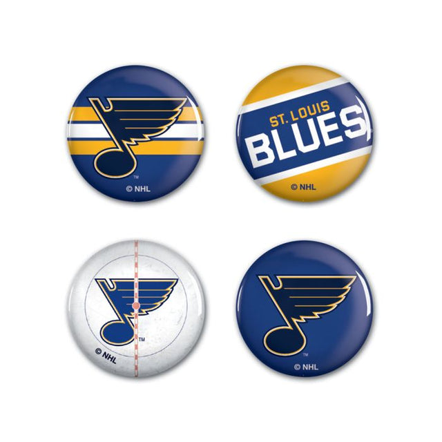 St. Louis Blues Button 4 Pack 1 1/4" Rnd