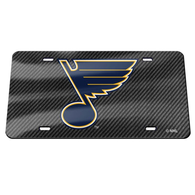 Matrícula acrílica especial de St. Louis Blues CARBON