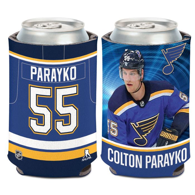 Enfriador de latas de 12 onzas de St. Louis Blues Colton Parayko