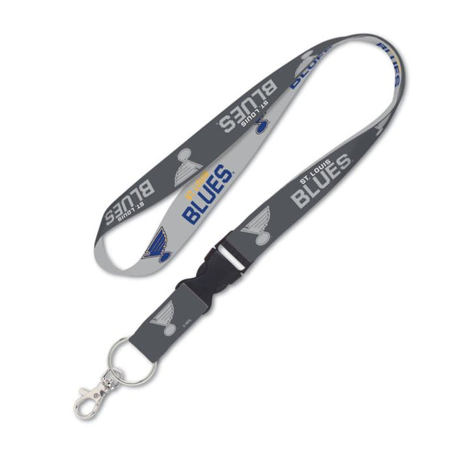 St. Louis Blues Charcoal Lanyard w/detachable buckle 1"