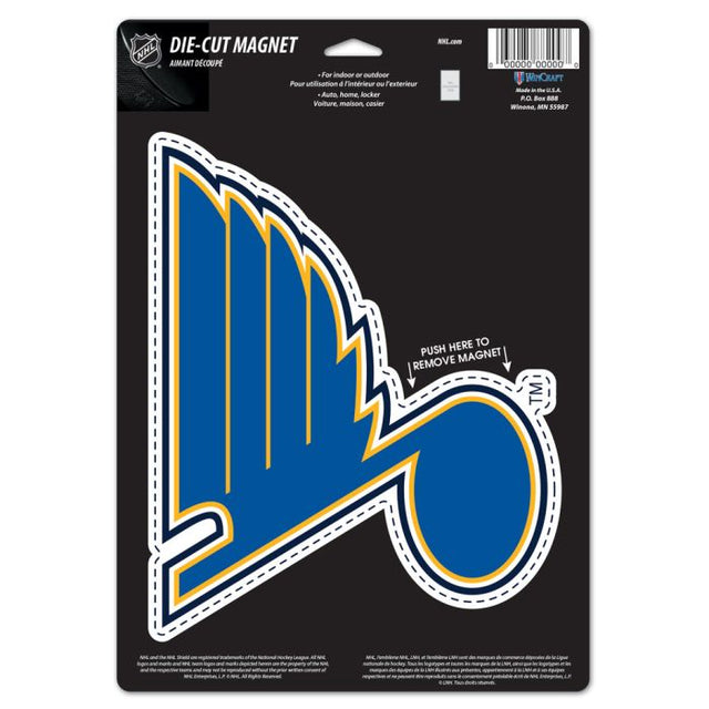 Imán troquelado con el logotipo de St. Louis Blues de 6,25" x 9"