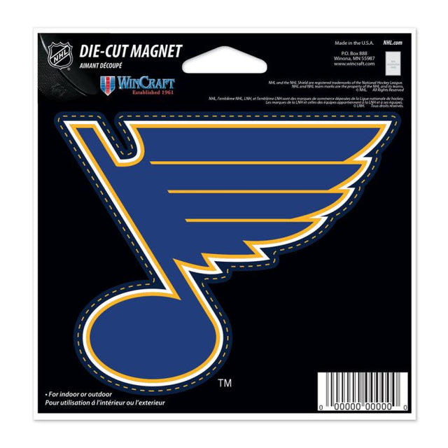 Imán troquelado de los St. Louis Blues de 4,5" x 6"