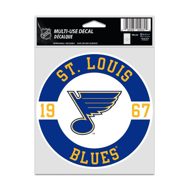 Calcomanías para fanáticos de los St. Louis Blues de 3,75" x 5"