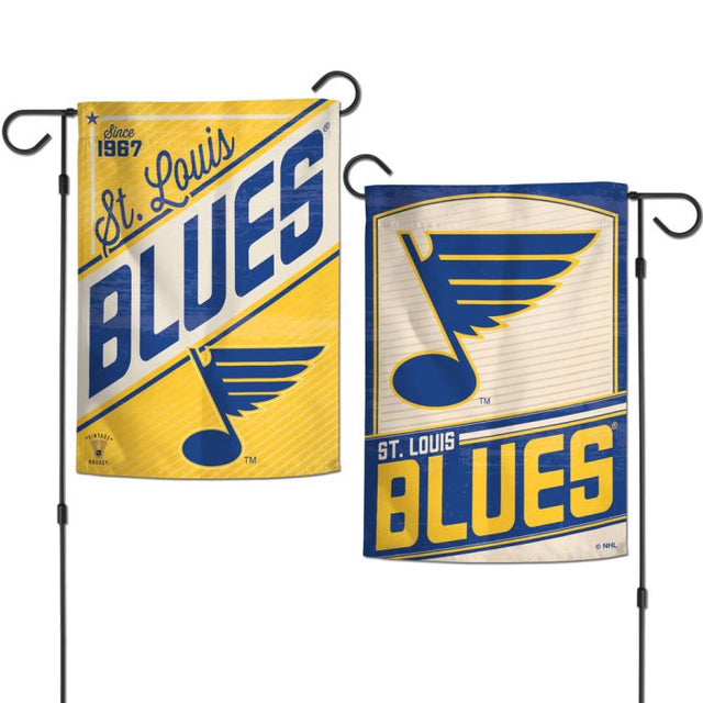 Banderas de jardín de St. Louis Blues de 2 lados, 12,5" x 18"