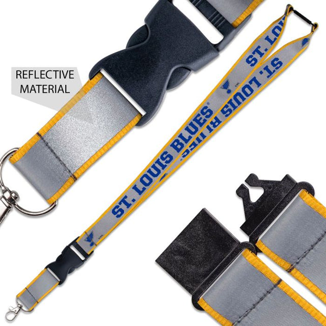 St. Louis Blues Lanyard w/ Buckle Reflective 1"