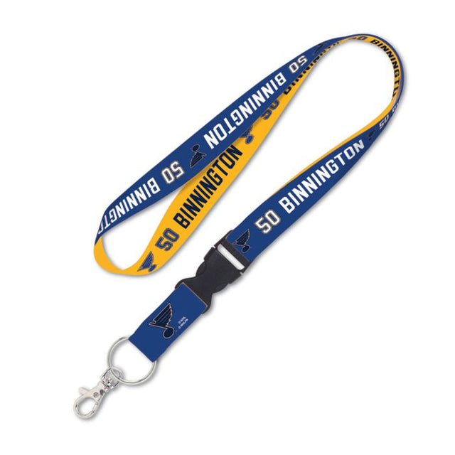 St. Louis Blues Lanyard w/detachable buckle 1" Jordan Binnington