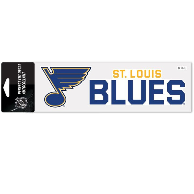 Calcomanías de St. Louis Blues de corte perfecto de 3" x 10"