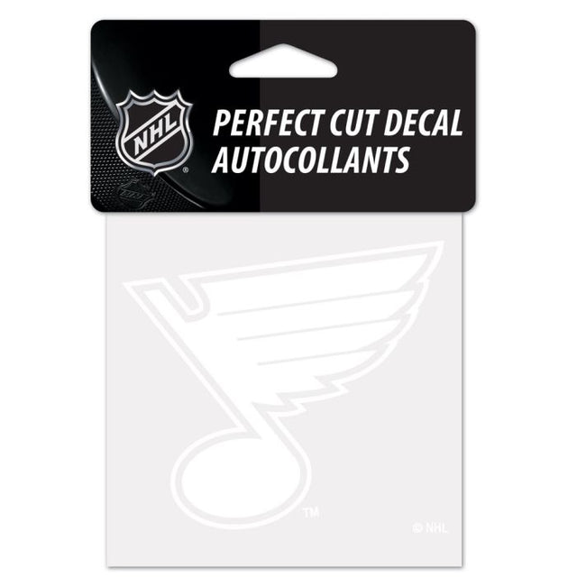 St. Louis Blues Perfect Cut White Decal 4" x 4"