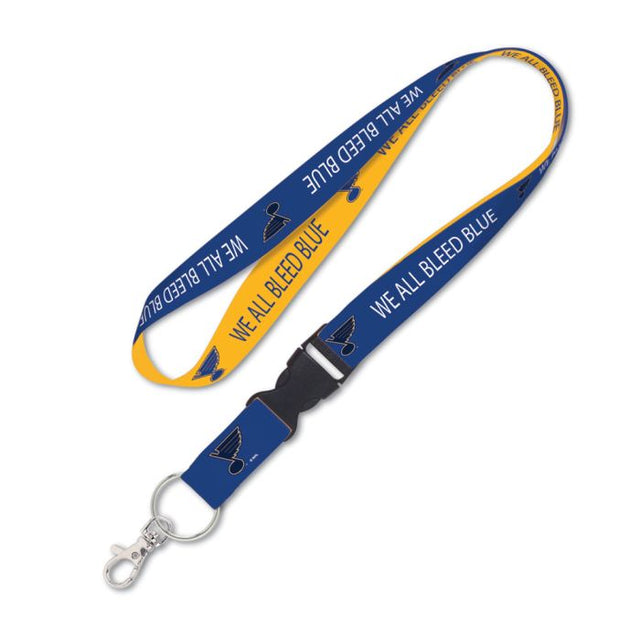 St. Louis Blues SLOGAN Lanyard w/detachable buckle 1"