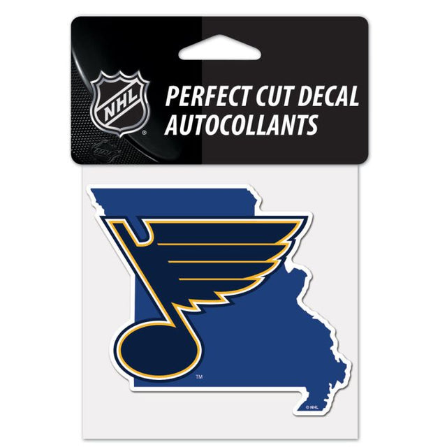 St. Louis Blues STATE Perfect Cut Color Decal 4" x 4"