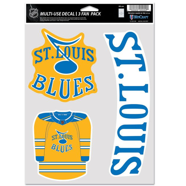 Paquete multiusos para 3 fanáticos de St. Louis Blues Edición especial