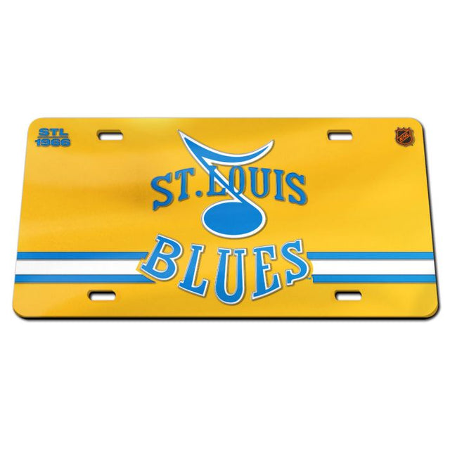 Matrícula de acrílico especial de edición especial de St. Louis Blues