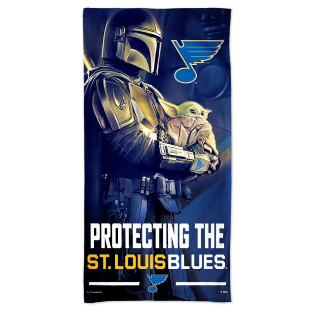 St. Louis Blues / Star Wars MANDALORIAN Spectra Beach Towel 30" x 60"