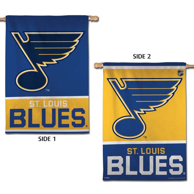 Bandera vertical de los St. Louis Blues de 2 lados, 71 x 101 cm